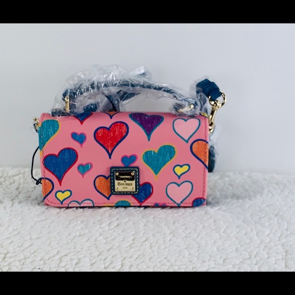 Dooney & Bourke Handbags - Dooney & Bourke Hearts Mimi Crossbody Bag New